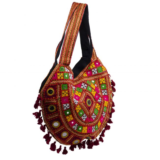 Handcrafted Multicolor Rajcoti Banjara Cotton Handbag