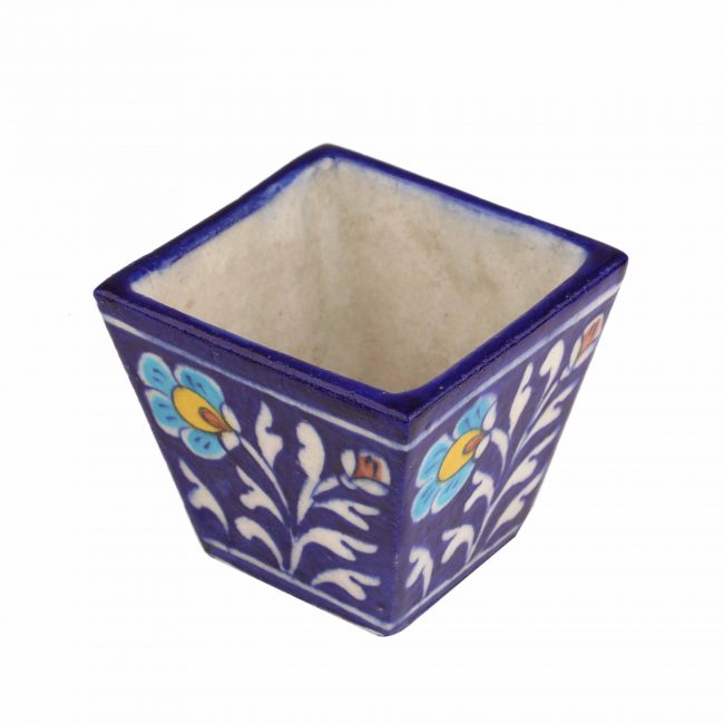 Handcrafted Multicolor Ceramic Square Planter