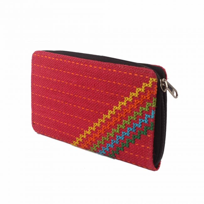 Handmade Red Jute Clutch